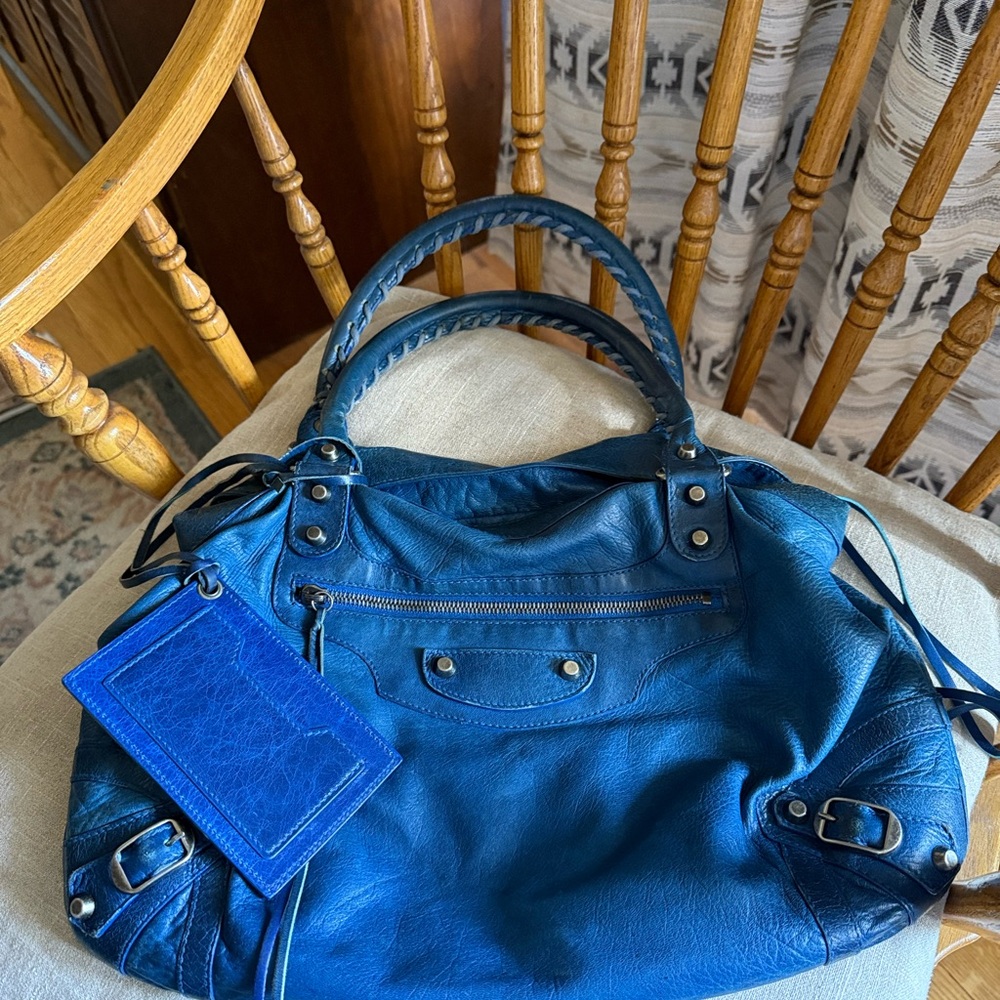 BALENCIAGA 2004 Dark Turquoise Purse (Moto City), Rare Color/HTF - Picture 16 of 16